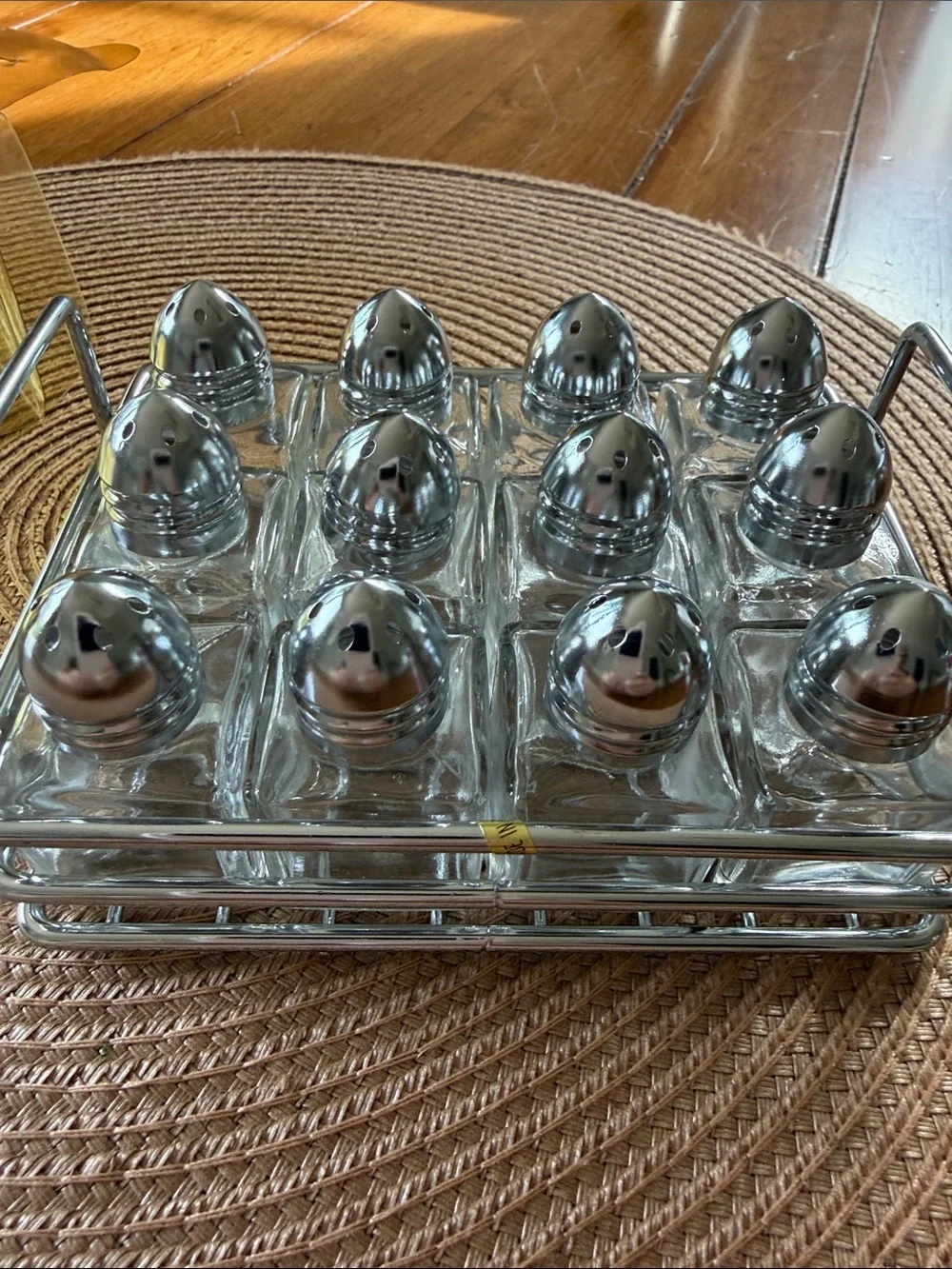 Studio Nova Clear Glass Salt and Pepper Shakers Set of 6 NWT